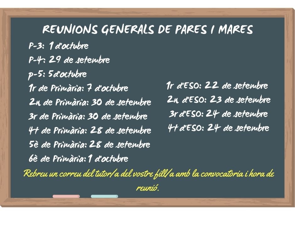 REUNIONS GENERALS DE PARES I MARES 1