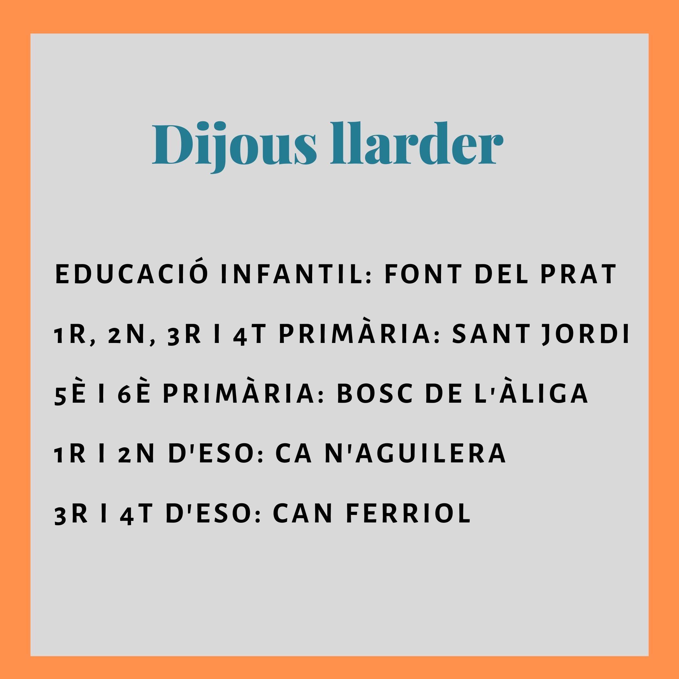 dijous llarder